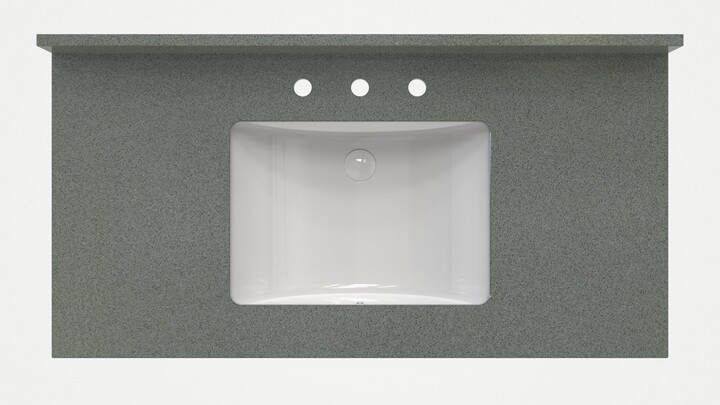 AQ315 Seasame Grey Quartz Vanity Top 43x22
