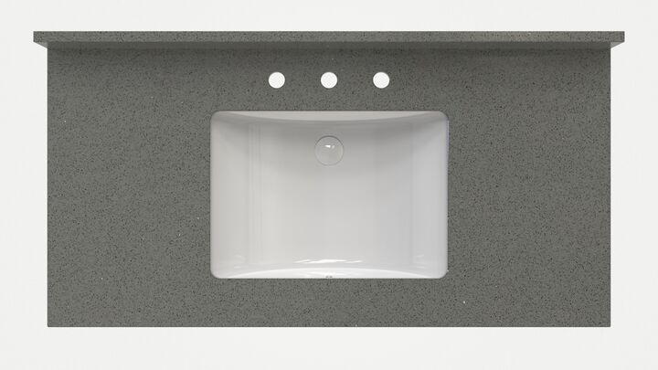 AQ316 Sparkling Grey Quartz Vanity Top 43x22