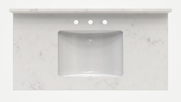 AQ620 Carrara Frost Quartz Vanity Top 43x22