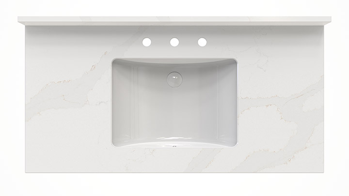 AQ912 Calacatta Gold Quartz Vanity Top 43x22