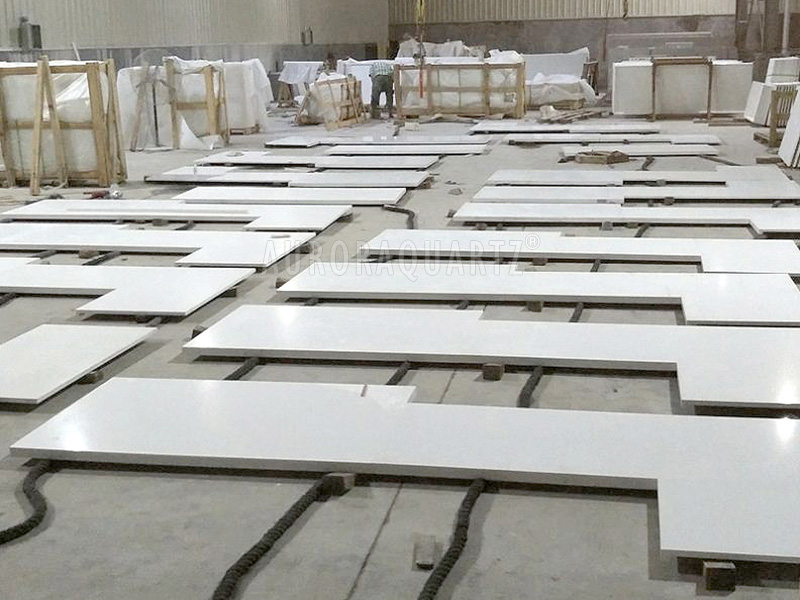 AQ302-Pure-White-Aurora-Quartz-Countertops-for-Multifamily-Project